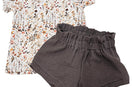 T-Shirt mit Musselin Hose