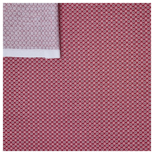 Baumwoll-Popelin kleine Blumen dark rose