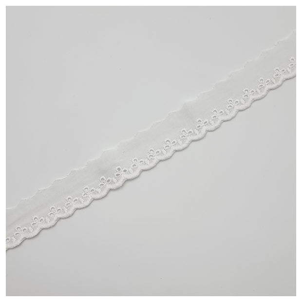 Festonspitze 25mm weiß