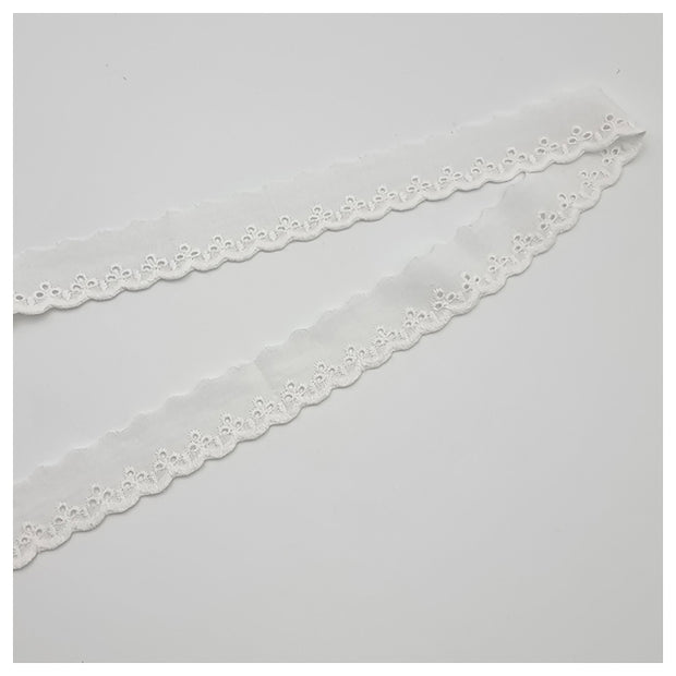 Festonspitze 25mm weiß