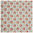 Baumwoll-Popelin Digital Rosen orange und weiß
