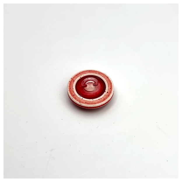 Knöpfe Blumen rot 14mm