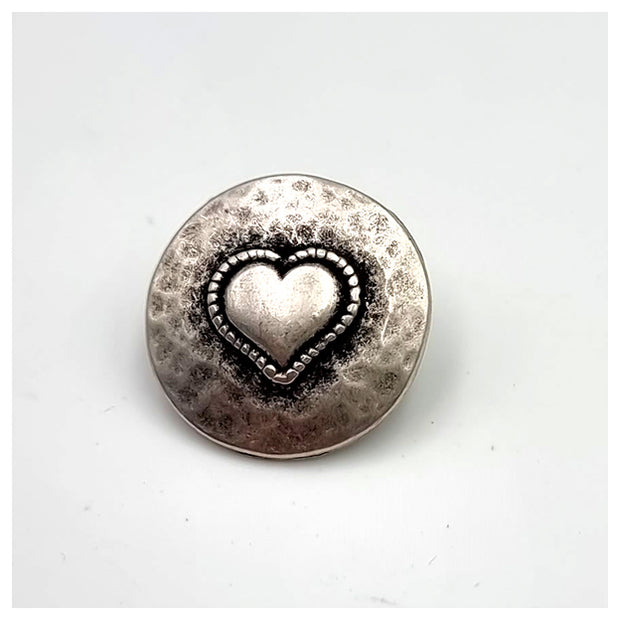 Metallknöpfe mit Herz 18mm