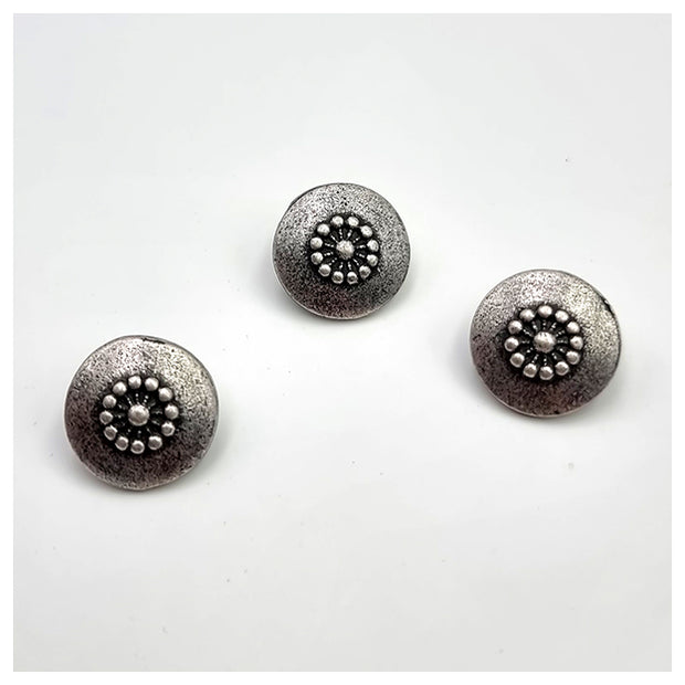 Metallknöpfe mit Blumenmotiv 18mm