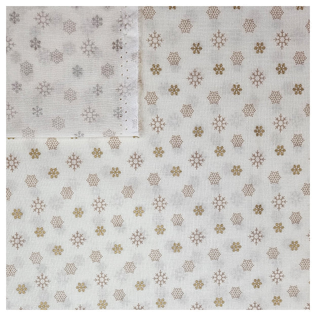 Baumwolle Schneeflocken creme