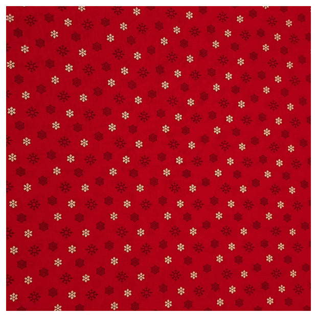 Baumwolle Schneeflocken rot
