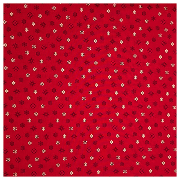 Baumwolle Schneeflocken rot