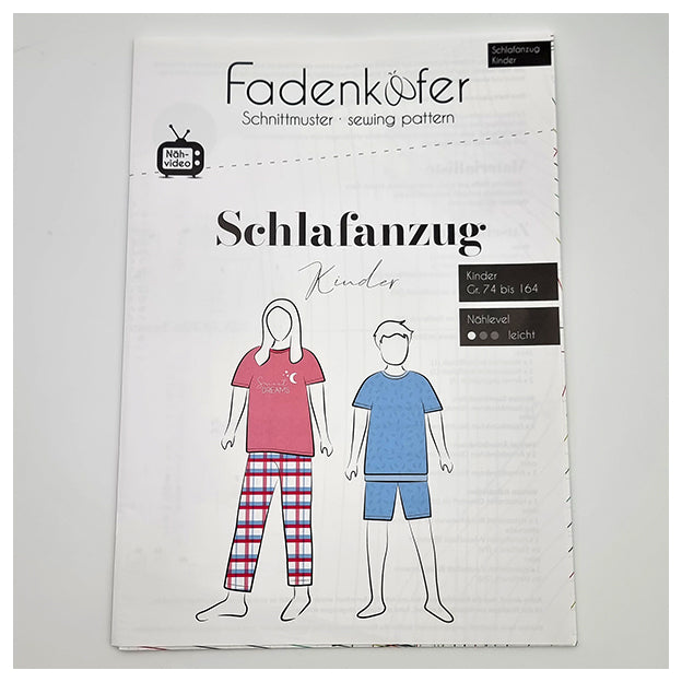 Papierschnittmuster Schlafanzug Kinder Größe 74-164