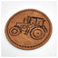 Label Traktor aus Kunstleder