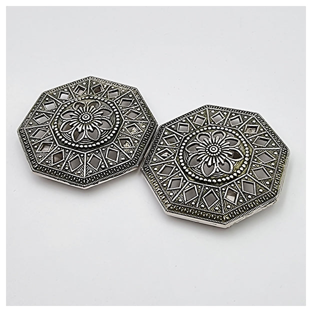 Dirndlschließe aus Metall grün 80mm/40mm
