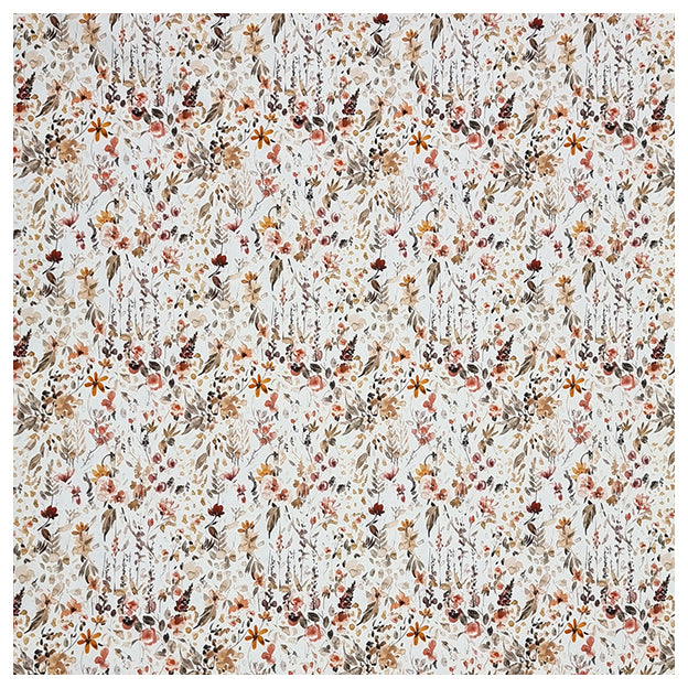 Jersey Stoffpaket  Fallblumen und Jersey uni mit Bündchen