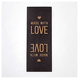 Knick-Label made with Love braun aus Lederimitat