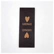 Knick-Label Handmade braun aus Lederimitat