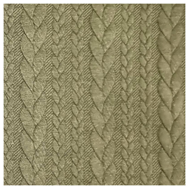 Zopf Jacquard/ Jersey olivgrün
