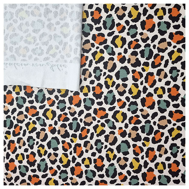 French Terry Leoprint bunt