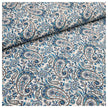 Baumwoll-Popelin Paisley blau und grau
