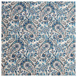 Baumwoll-Popelin Paisley blau und grau