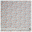 Baumwoll-Popelin Blumen rosa mit hellblau