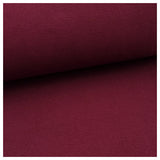 Jersey Stoffpaket Blumen ecru und uni bordeaux mit Bündchen