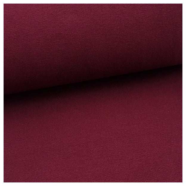 Jersey Stoffpaket Blumen rosa und uni bordeaux mit Bündchen