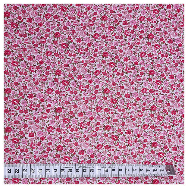 Baumwoll-Popelin Rosen pink und rosa
