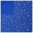 Baumwolle Blumen Halbdruck in royalblau