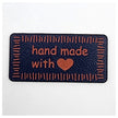 Label Handmade marine aus Lederimitat