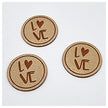 Label LOVE gold aus Lederimitat