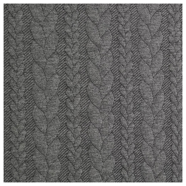 Zopf Jacquard/ Jersey grau