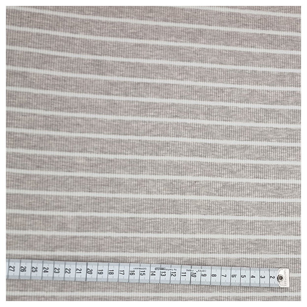 Rippjersey beige streifen