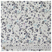 Baumwoll-Voile Digital Blumen blau
