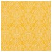 Baumwollsatin Halbdruck Ornamente gelb und weiß
