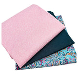 Trachten Stoffpaket blau und rosa mit Schürze