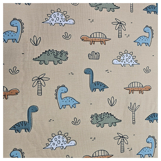 Stoffbox Jersey Dinosaurier und Ajour Jersey mit Bündchen