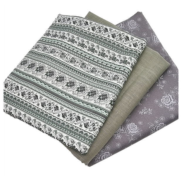 Trachten Stoffpaket alt grün und grau mit Schürze