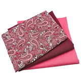 Trachten Stoffpaket henna rot und rosa mit Paisley Schürze