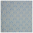 Baumwollsatin Siena Ornamente hellblau und weiß