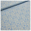Baumwollsatin Siena Ornamente hellblau und weiß
