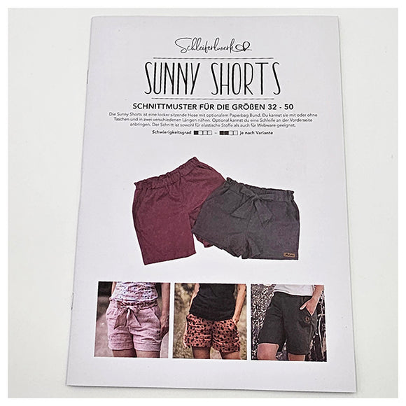 Papierschnittmuster sunny Shorts Damen 32-50