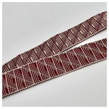 Elastic Band Jacquard Beige und Bordeaux 4cm