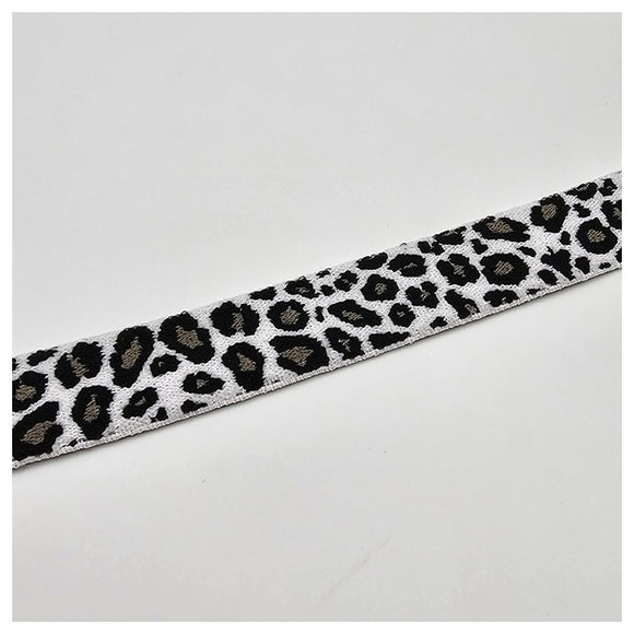 Elastic Band Jacquard Leopard 3cm