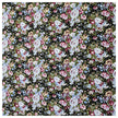 Baumwoll-Popelin Blumen hellblau, grün und rosa