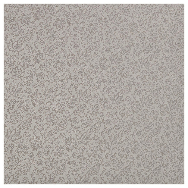 Baumwolle Blumen und Pflanzen beige mit braun