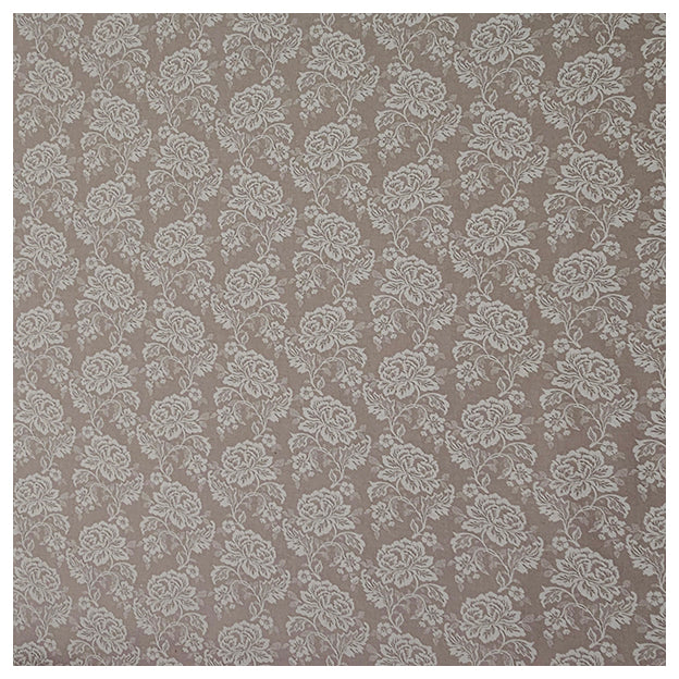 Baumwolle Blumen und Pflanzen braun mit beige