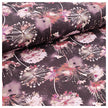 French Terry Digital Blumen weinrot