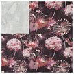 French Terry Digital Blumen weinrot