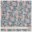 Baumwoll-Popelin Blumen blau, grün und rosa
