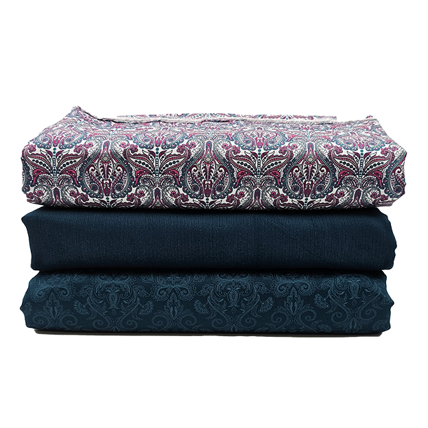 Trachten Stoffpaket Cord und Baumwollsatin petrol mit Schürze