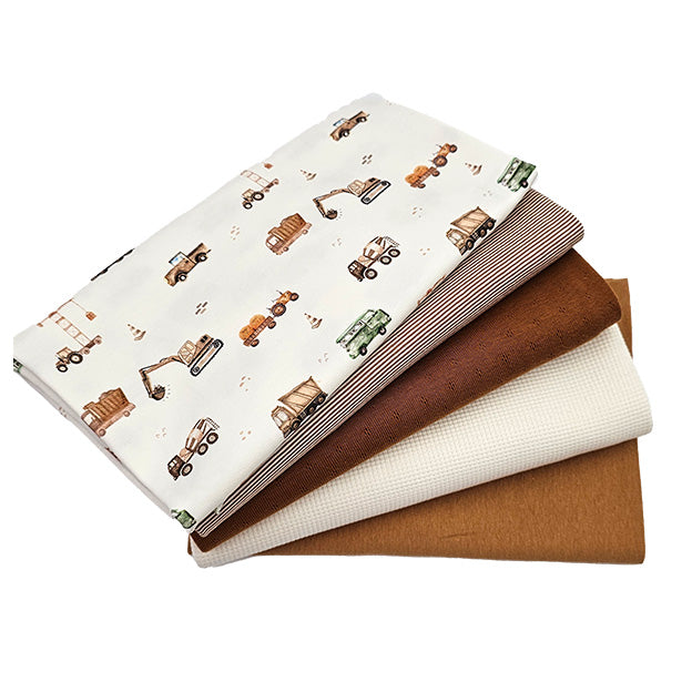 Stoffbox Jersey Baustelle und Waffelstoff Jersey mit Bündchen