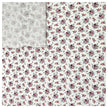 Baumwoll-Popelin Digital Blümchen rosa und blau